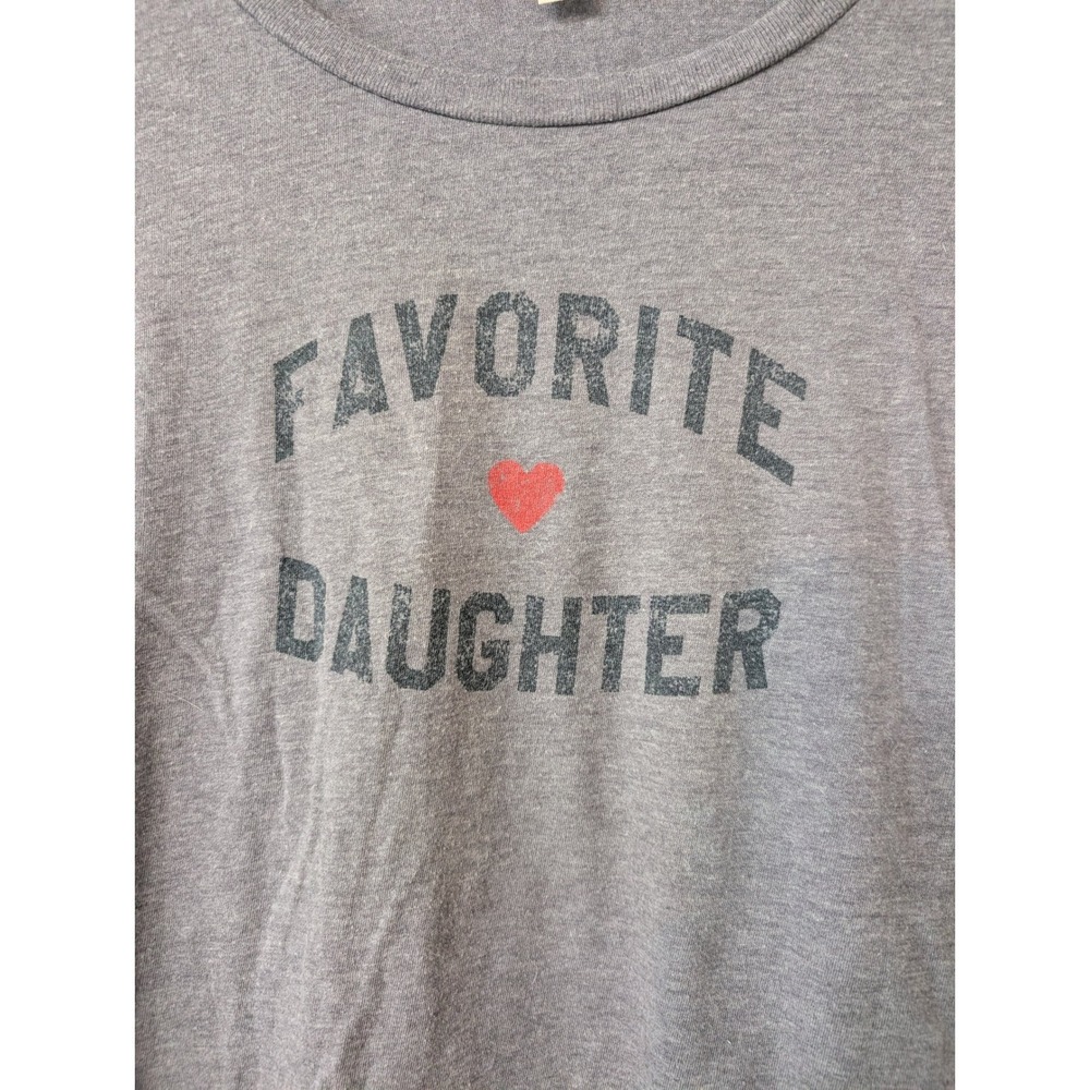 Favorite Daughter Gray 'Favorite Daughter' Short Sleeve Tee with Pink Heart - Picture 4 of 8